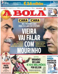 capa Jornal A Bola