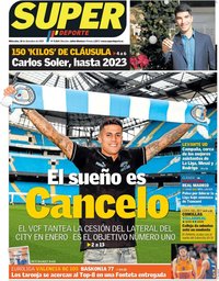 capa Jornal SuperDeporte de 18 dezembro 2019