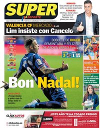 capa Jornal SuperDeporte de 23 dezembro 2019