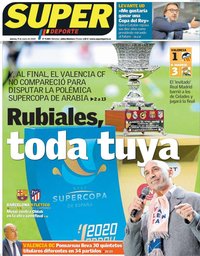 capa Jornal SuperDeporte de 9 janeiro 2020