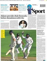 capa Jornal Guardian Sport de 7 agosto 2020