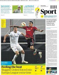 capa Jornal Guardian Sport de 11 agosto 2020