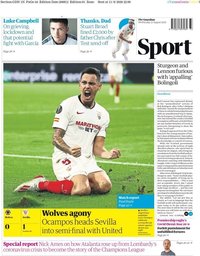 capa Jornal Guardian Sport de 12 agosto 2020