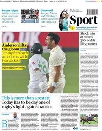 capa Jornal Guardian Sport de 14 agosto 2020