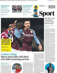 capa Jornal Guardian Sport de 16 setembro 2020