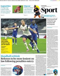 capa Jornal Guardian Sport de 30 setembro 2020