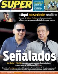 capa Jornal SuperDeporte de 2 janeiro 2021