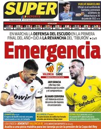 capa Jornal SuperDeporte de 4 janeiro 2021