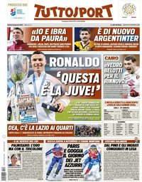 capa Jornal TuttoSport de 22 janeiro 2021