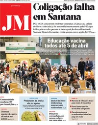 capa Jornal da Madeira de 20 março 2021