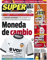 capa Jornal SuperDeporte de 19 junho 2021