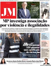 capa Jornal da Madeira de 15 novembro 2021