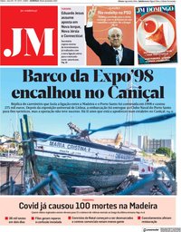 capa Jornal da Madeira de 28 novembro 2021