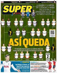 capa Jornal SuperDeporte de 29 janeiro 2022