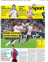 capa Jornal Guardian Sport de 6 agosto 2022