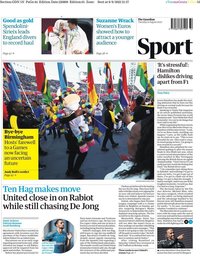 capa Jornal Guardian Sport de 9 agosto 2022