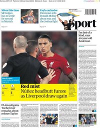 capa Jornal Guardian Sport de 16 agosto 2022