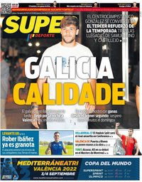 capa Jornal SuperDeporte de 11 agosto 2022