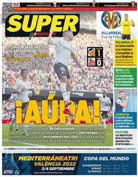 capa Jornal SuperDeporte de 15 agosto 2022