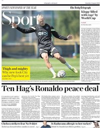 capa Jornal Telegraph Sport de 7 agosto 2022