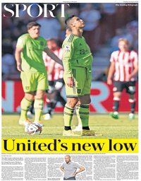 capa Jornal Telegraph Sport de 14 agosto 2022