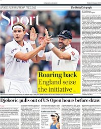 capa Jornal Telegraph Sport de 26 agosto 2022