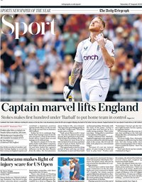 capa Jornal Telegraph Sport de 27 agosto 2022