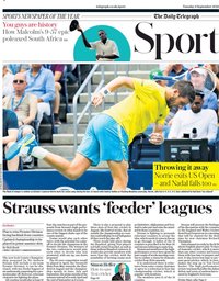 capa Jornal Telegraph Sport de 6 setembro 2022