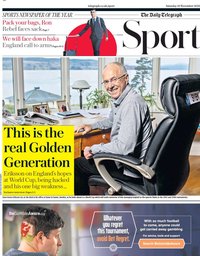 capa Jornal Telegraph Sport de 19 novembro 2022