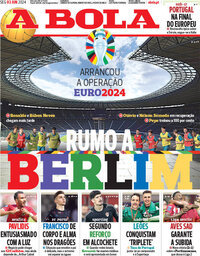 capa Jornal A Bola de 3 junho 2024