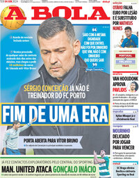 capa Jornal A Bola de 4 junho 2024