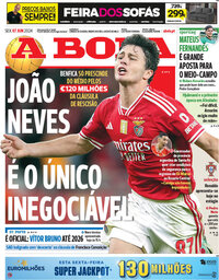 capa Jornal A Bola de 7 junho 2024