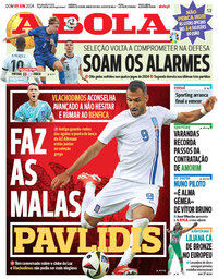 capa Jornal A Bola de 9 junho 2024