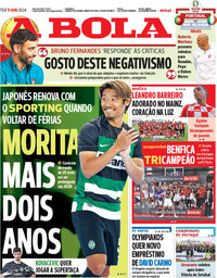 capa Jornal A Bola de 11 junho 2024