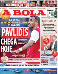 capa Jornal A Bola de 20 junho 2024