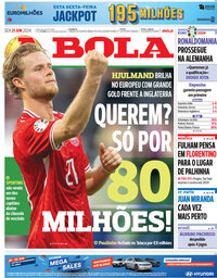 capa Jornal A Bola de 21 junho 2024