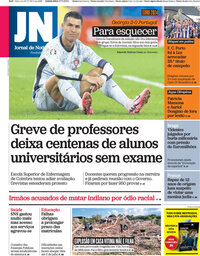 capa Jornal de Notícias de 27 junho 2024