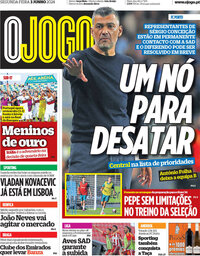 capa de Jornal O Jogo