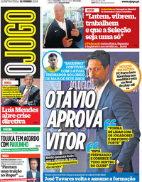 capa de Jornal O Jogo