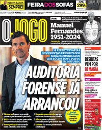 capa Jornal O Jogo de 28 junho 2024