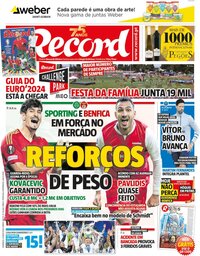 capa Jornal Record de 2 junho 2024