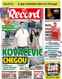 capa Jornal Record de 3 junho 2024