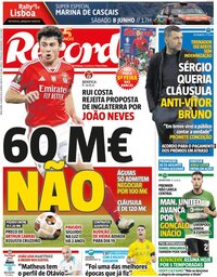 capa Jornal Record de 4 junho 2024