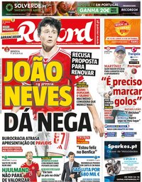 capa Jornal Record de 22 junho 2024