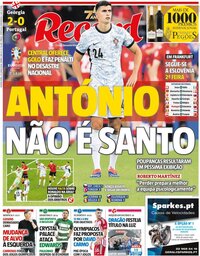 capa Jornal Record de 27 junho 2024