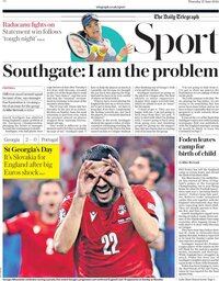 capa Jornal Telegraph Sport de 27 junho 2024