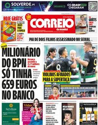 capa Correio da Manhã de 28 julho 2024