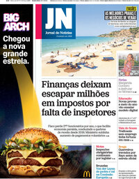 capa Jornal de Notícias de 19 julho 2024