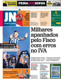 capa Jornal de Notícias de 26 julho 2024