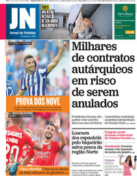 capa Jornal de Notícias de 29 julho 2024